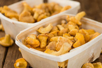 Chanterelles, selective focus