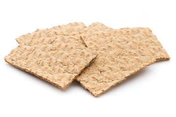 Stack of wholegrain crispy bread.