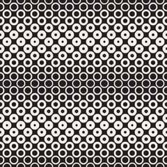 Fototapeta na wymiar Abstract black and white pattern background. Seamless geometric circle halftone. Stylish modern texture 