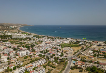Naklejka na ściany i meble Aerial view of resort area, Faliraki, Greece