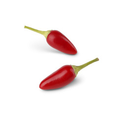 Bird's eye chili isolated with clipping path