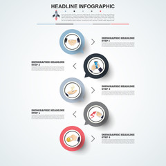 Naklejka na ściany i meble Abstract infographics number options template. Vector illustration. Can be used for workflow layout, diagram, business step option, banner, web design.
