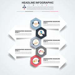 Abstract infographics number options template. Vector illustration. Can be used for workflow layout, diagram, business step option, banner, web design.