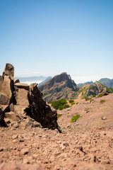 Felsen auf einem Berg in Madeira