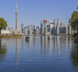 Toronto's skyline over Lake Ontario