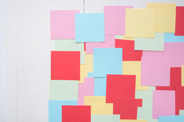 abstract colorful stickers note for background