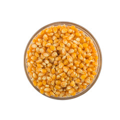 Popcorn corn. Raw grain in a bowl