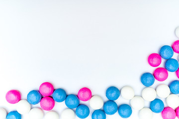 Colored chocolate coated candy