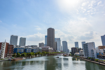 Naklejka premium 晴海の都市風景