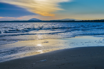 Punta Ballena Beach at Sunset Time, Uruguay