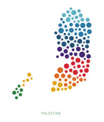 dotted texture Palestine vector background
