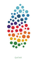 dotted texture Qatar vector background