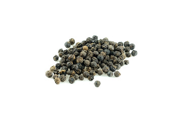 black pepper on white background