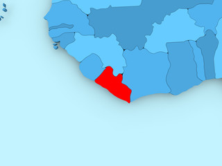 Obraz premium Map of Liberia