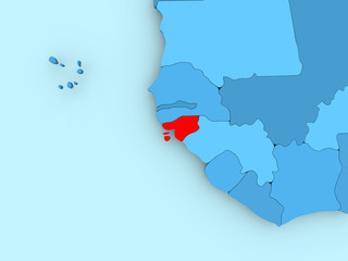 Fototapeta premium Map of Guinea-Bissau