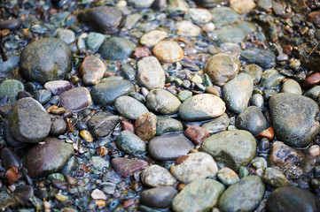 Rock of slate, the structure of the stone is a complex relief.