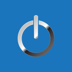 Power Icon / sign / symbol with matallic effect