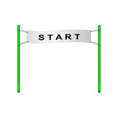 Obraz premium Start flag in retro design