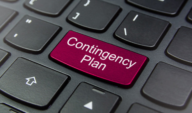 Close-up the Contingency Plan button on the keyboard and have Pink color button isolate black keyboard
