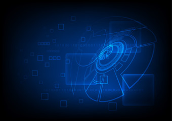 abstract digital technology background, vector illustration