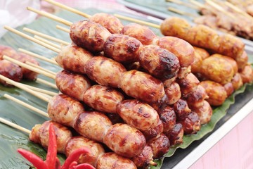 Grilled sausage Asia is delicious