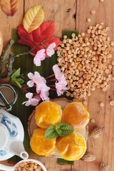 Festival moon cake - Chinese cake and tea