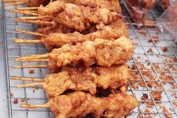 Fried chicken is delicious in the market