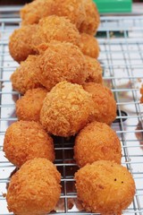 Fried cheese ball is delicious in market