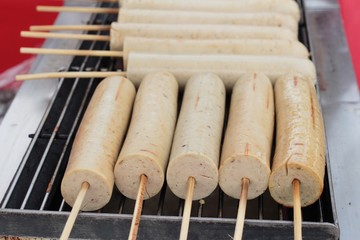 roasted pork is delicious in the market