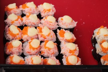 Mixed roll sushi set is delicious, Japanese food
