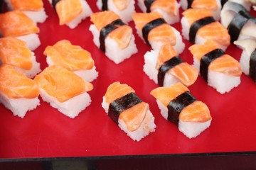 Mixed roll sushi set is delicious, Japanese food