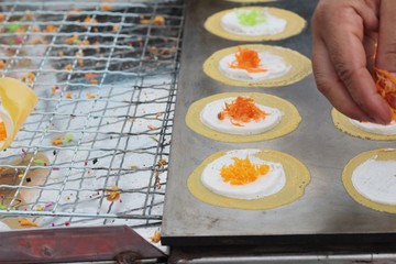 Making crispy pancake is delicious