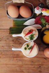 Steamed egg with crab stick is tasty