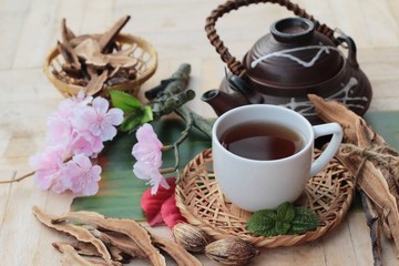 Lingzhi mushroom tea - Ganoderma lucidum for health