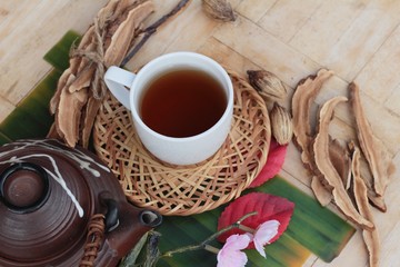 Lingzhi mushroom tea - Ganoderma lucidum for health