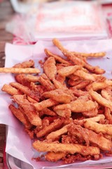 Fried banana is delicious in the market