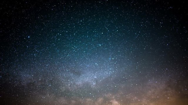 Milky Way Galaxy Time Lapse Stars and Meteors