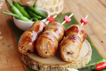 Grilled sausage asia is delicious