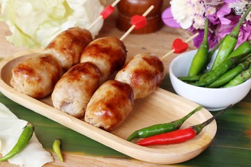 Grilled sausage asia is delicious