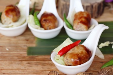 Grilled sausage asia is delicious
