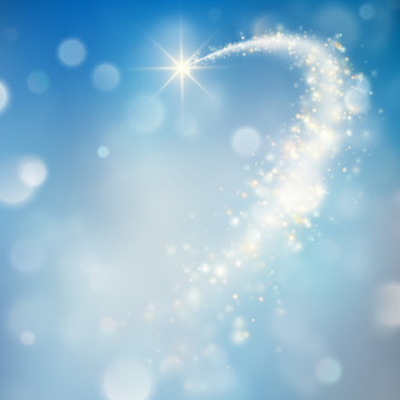 Glittering Bokeh Star Dust Template. EPS 10 Vector