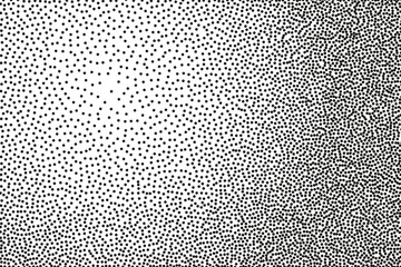 Random halftone. Pointillism style. Background with irregular, chaotic dots, points, circle.