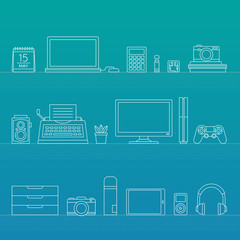 Vector of office supplies