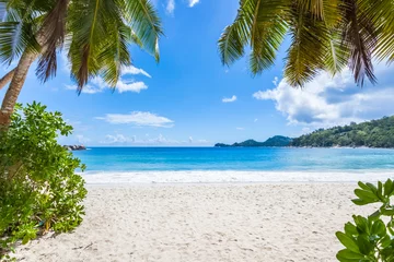 Deurstickers Eiland Takamaka Cove Beach, Mahé, Seychellen