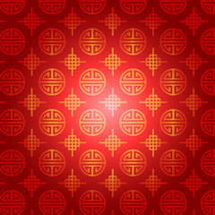 Abstract red chinese traditional symbol pattern background vector graphic design