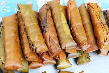Fried tofu in the market