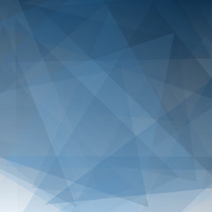 Abstract blue gradient perspective geometric shapes overlap on white background, Vector illustration