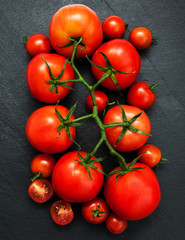 Fresh tomatoes on a table