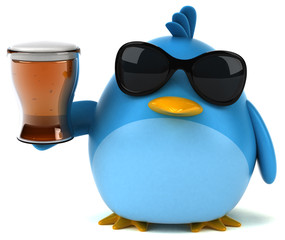 Obraz premium Blue bird - 3D Illustration