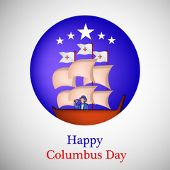 illustration of elements of Columbus Day Background